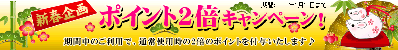 新春ポイント2倍！