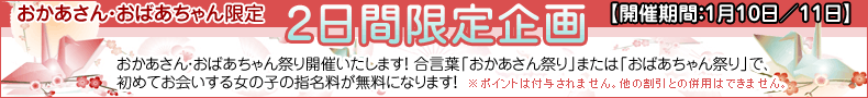 2日間限定企画