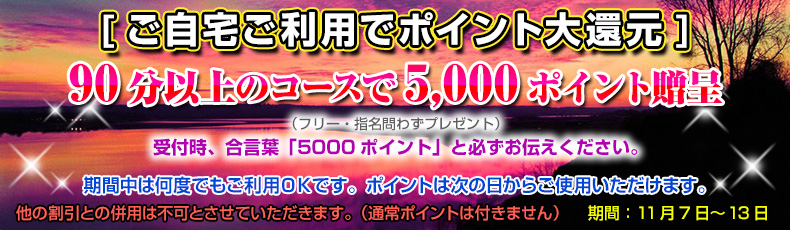 ご自宅ポイント大還元